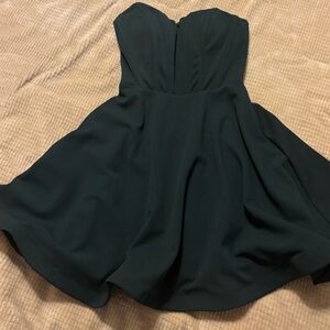 Strapless Corset Dress with a fit-and-flare skirt Hunter Green Size 1/2